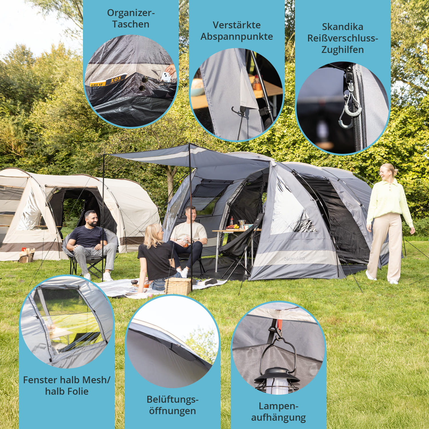 Skandika Kambo 4 tunneltent