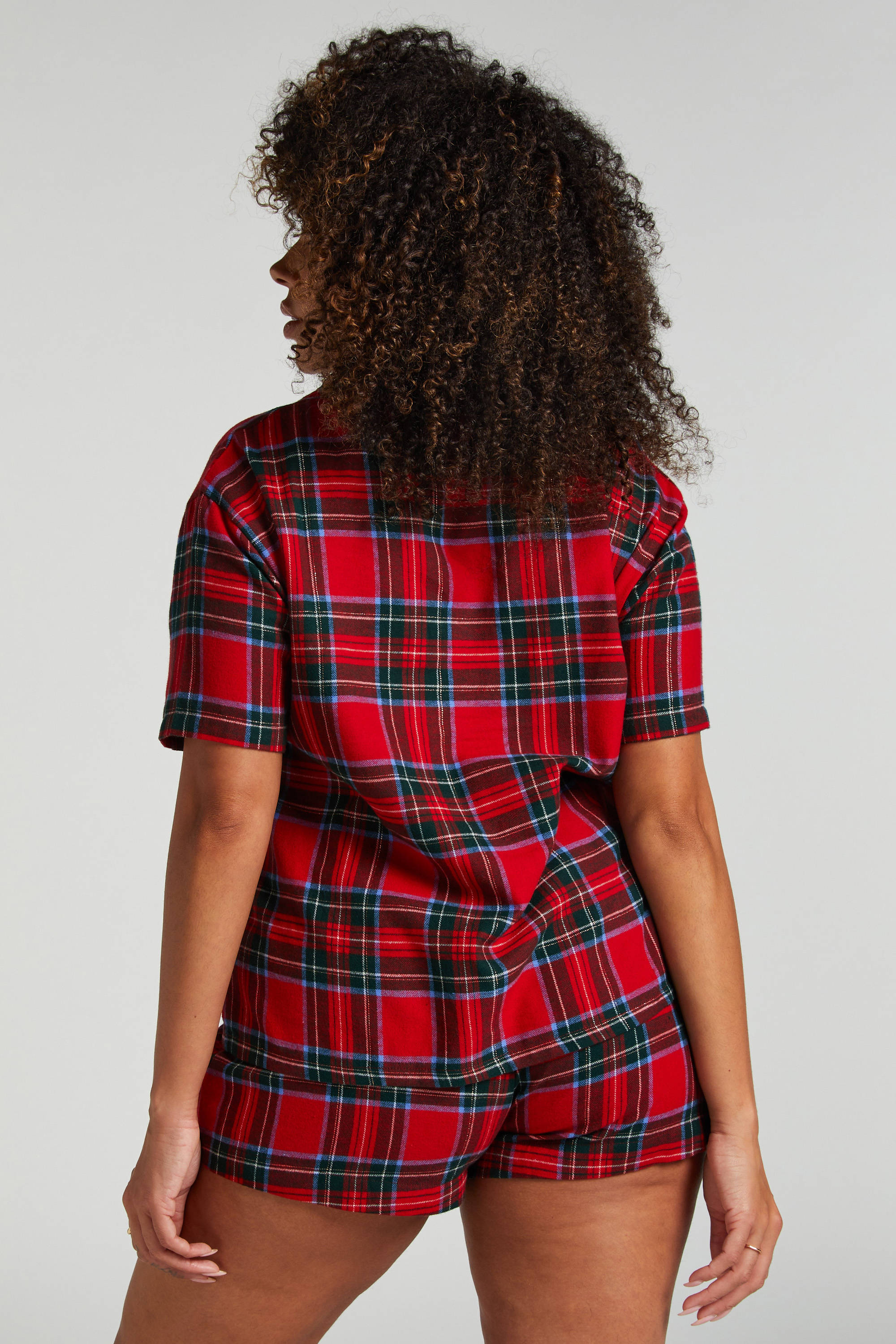 Hunkemöller flanellen shortama rood