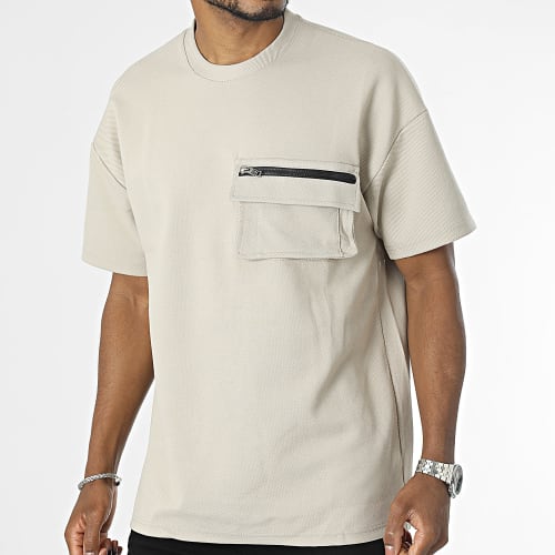 Tee Shirt Poche Large Beige