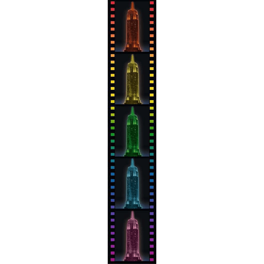 Ravensburger Empire State Building bei Nacht bunt
