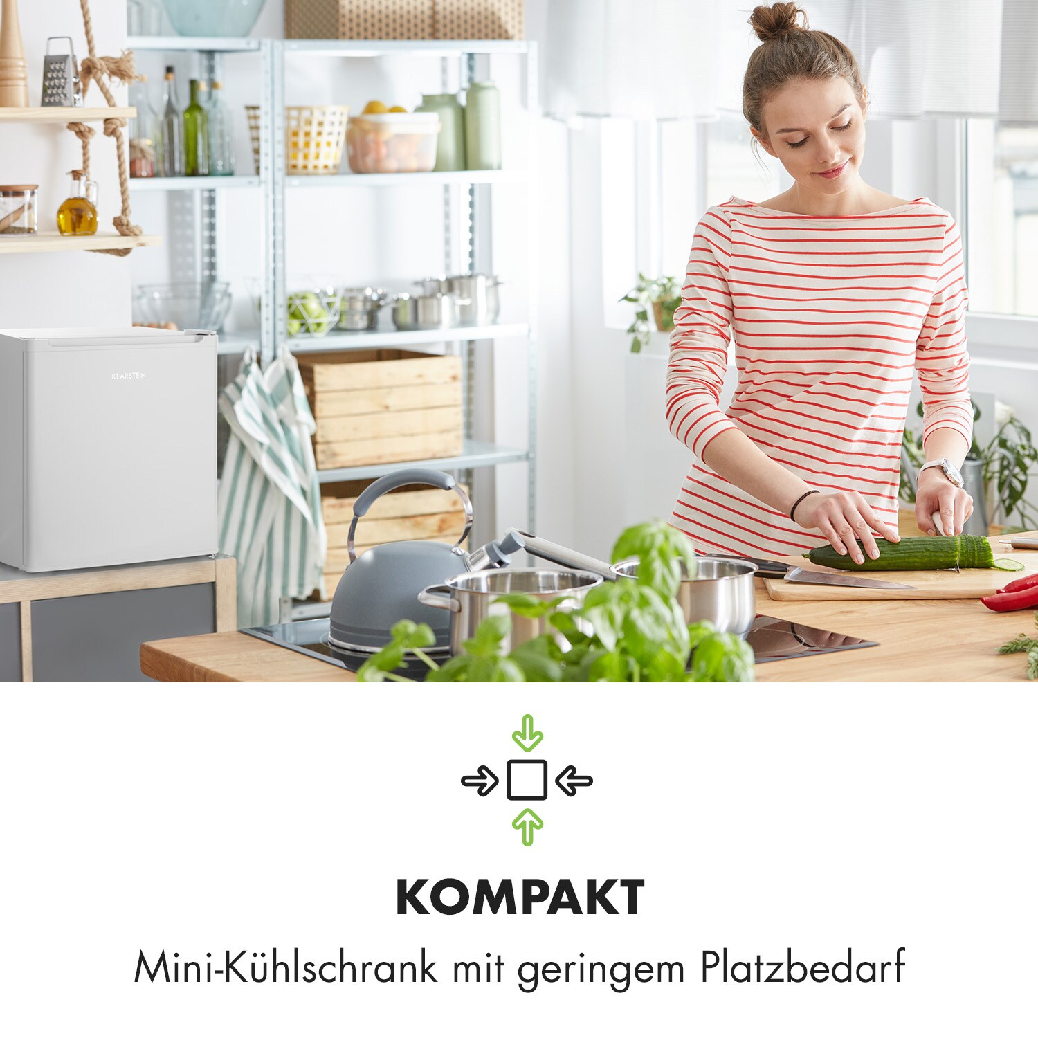 Snoopy Eco Mini-Kühlschrank mit Gefrierfach 41 Liter 39dB Weiß