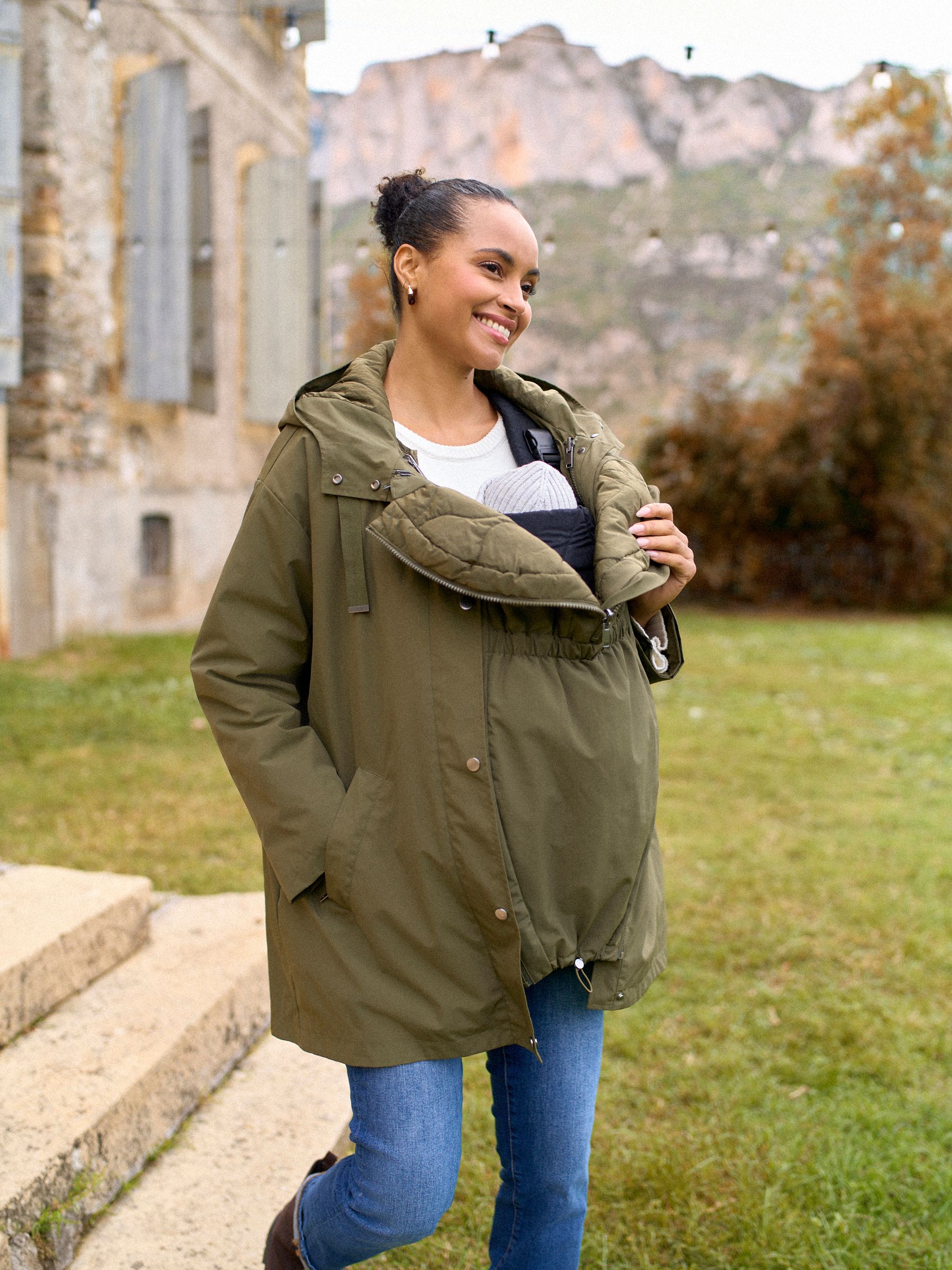 Seraphine Maternity & Babywearing Versatile Coat with Separate Inner Quilted