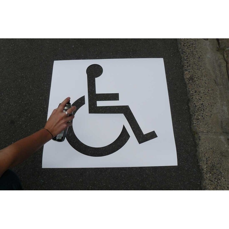 Pochoir PVC picto PMR - 25, 50 cm ou 100 cm