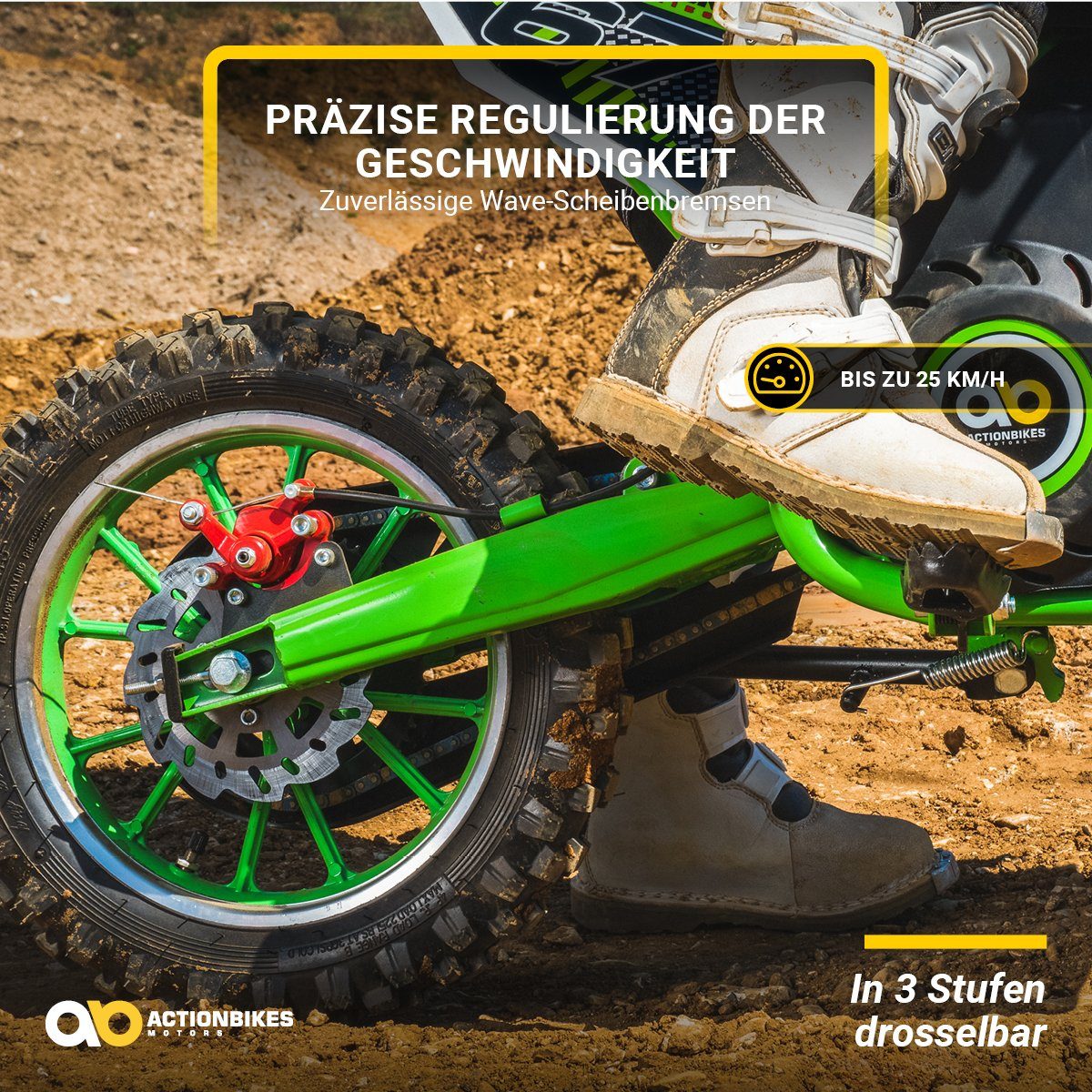 Motocicleta elétrica infantil Actionbikes Motors Viper 1000 W elétrica - 3 níveis - até 25 km/h, capacidade de carga 60 kg (1 unidade), mini moto de trilha elétrica, mini moto de pit bike, pocket bike a partir de 5 anos