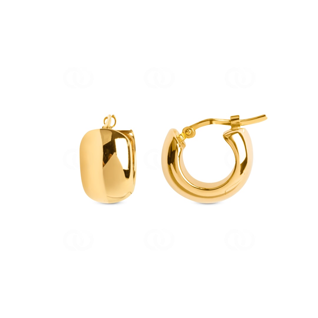 Kreolen 750/18 K Gelbgold galvanisiert