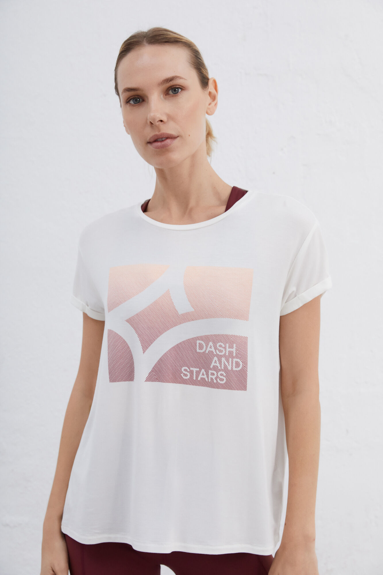 Camiseta bege fluida - bege