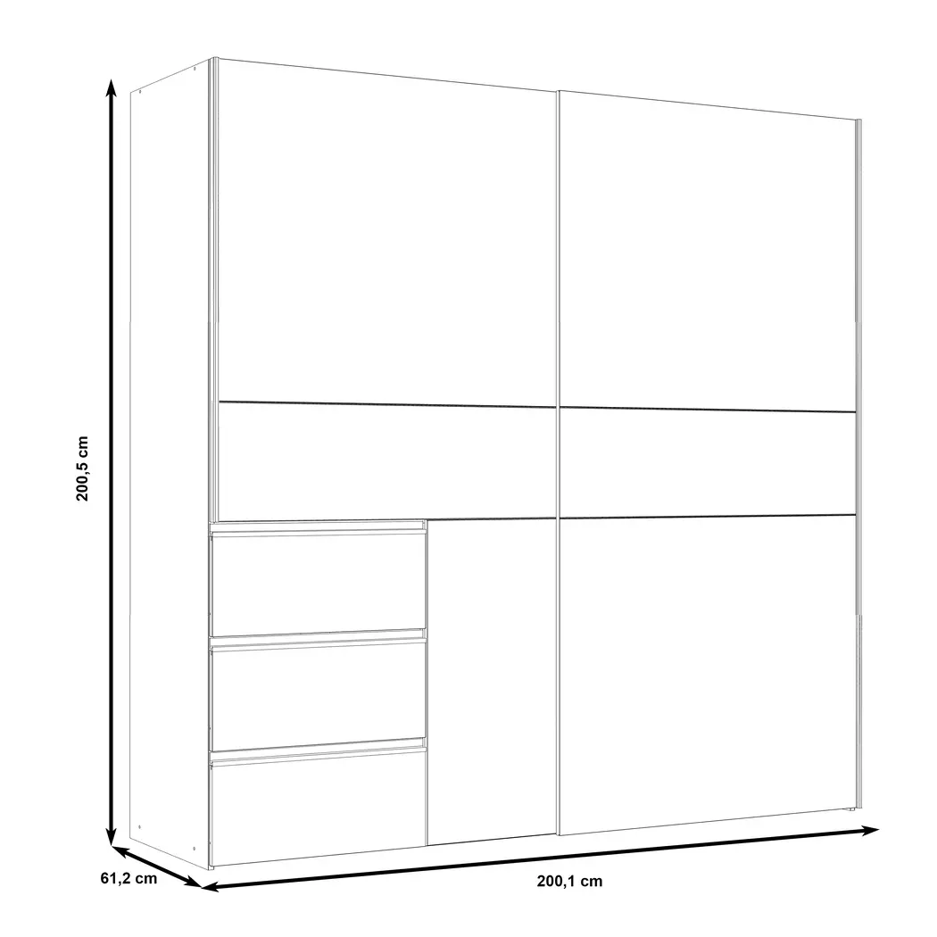 Schwebetürenschrank Winn2 200 x 200 cm
