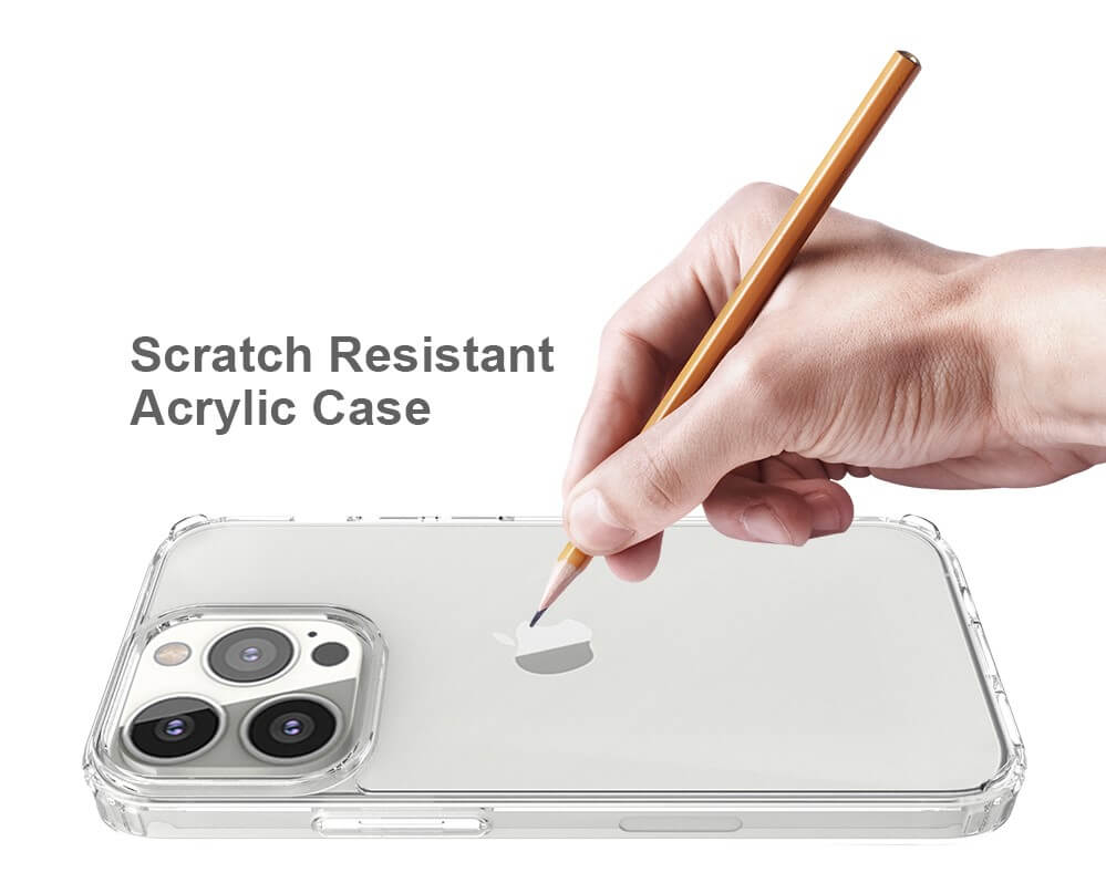 iPhone 14 Pro Hybrid Hülle TPU Bumper   Acryl Rückseite Pankow (10885) - Transparent