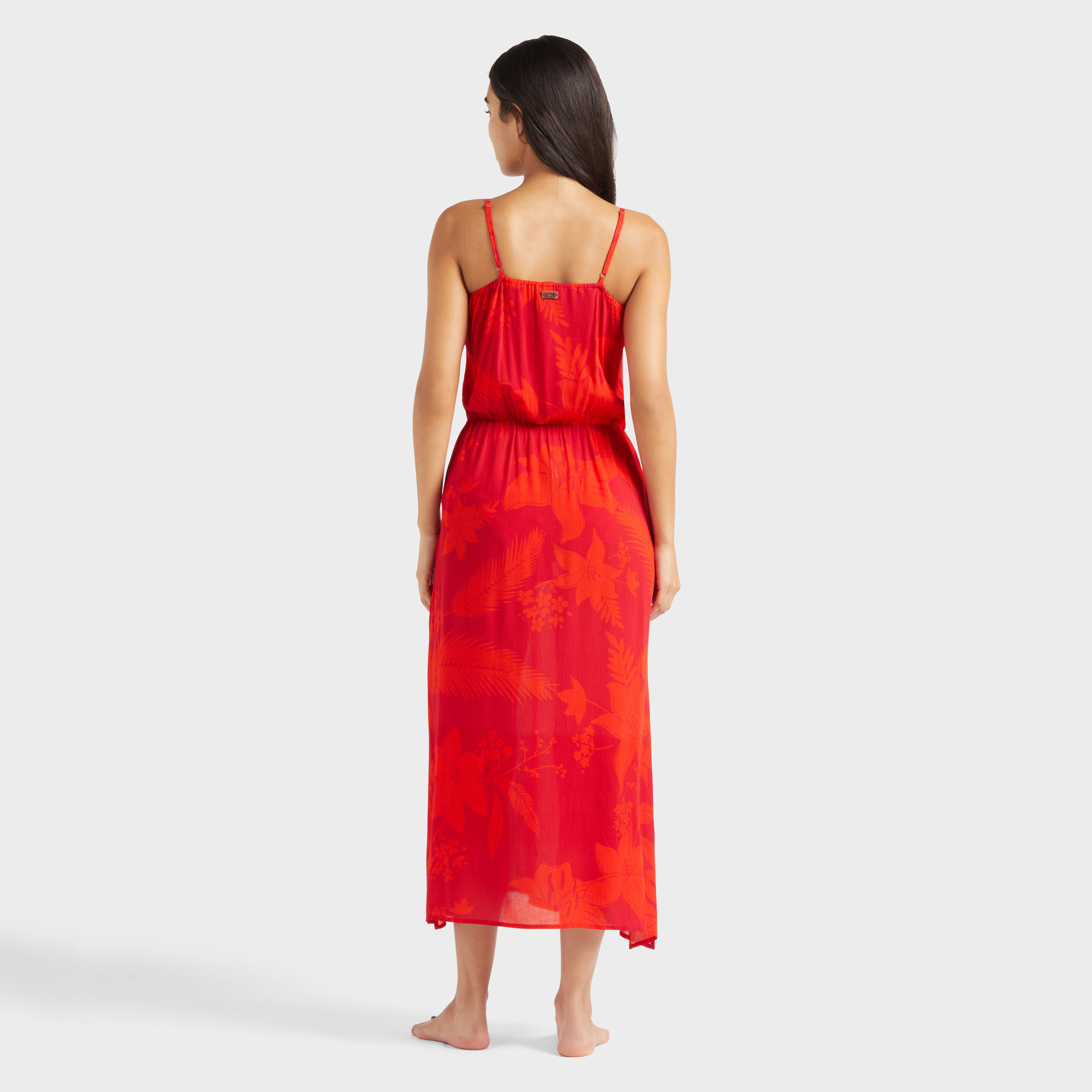 Robe longue en viscose femme Flower Power
