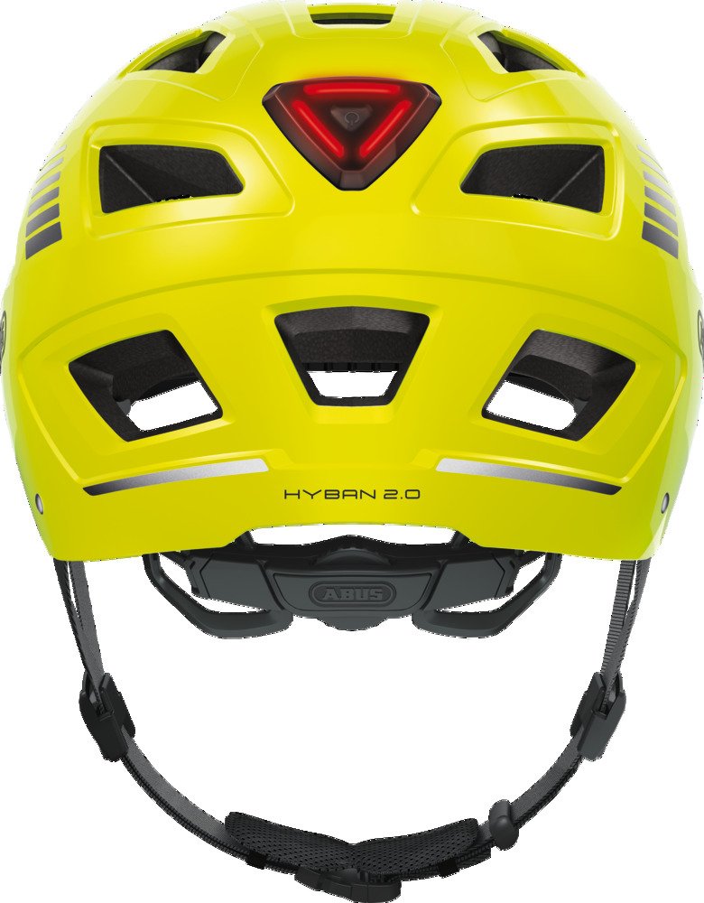 ABUS Hyban 2.0 cykelhjelm LED Signal Yellow