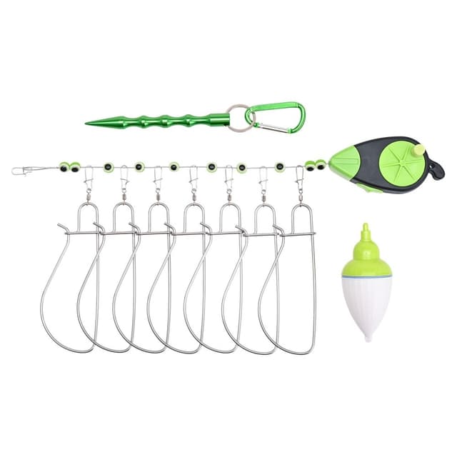 LEO Fishing Stringer Clip i rustfrit stål Fishing Stringer Clip 7 snaps