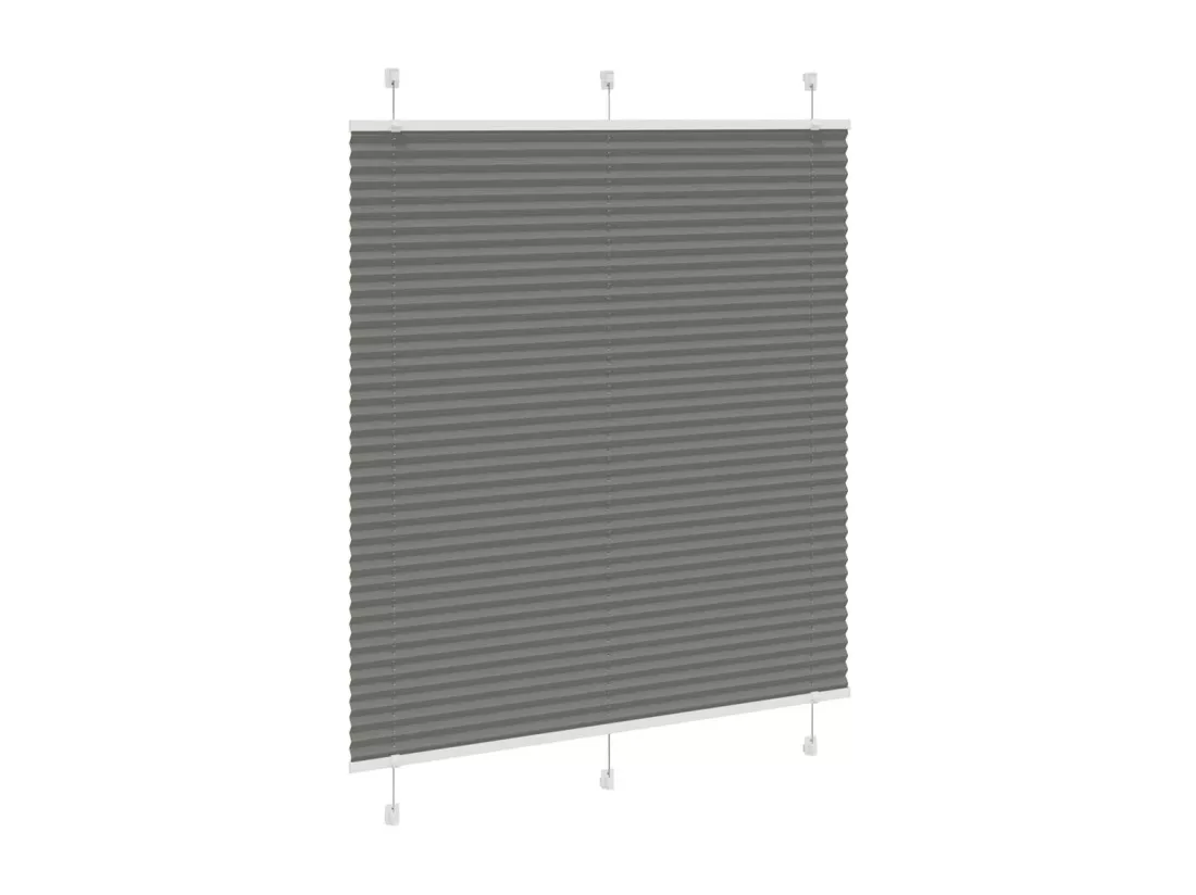 Store plissé anthracite 120x150 cm largeur du tissu 119,4 cm