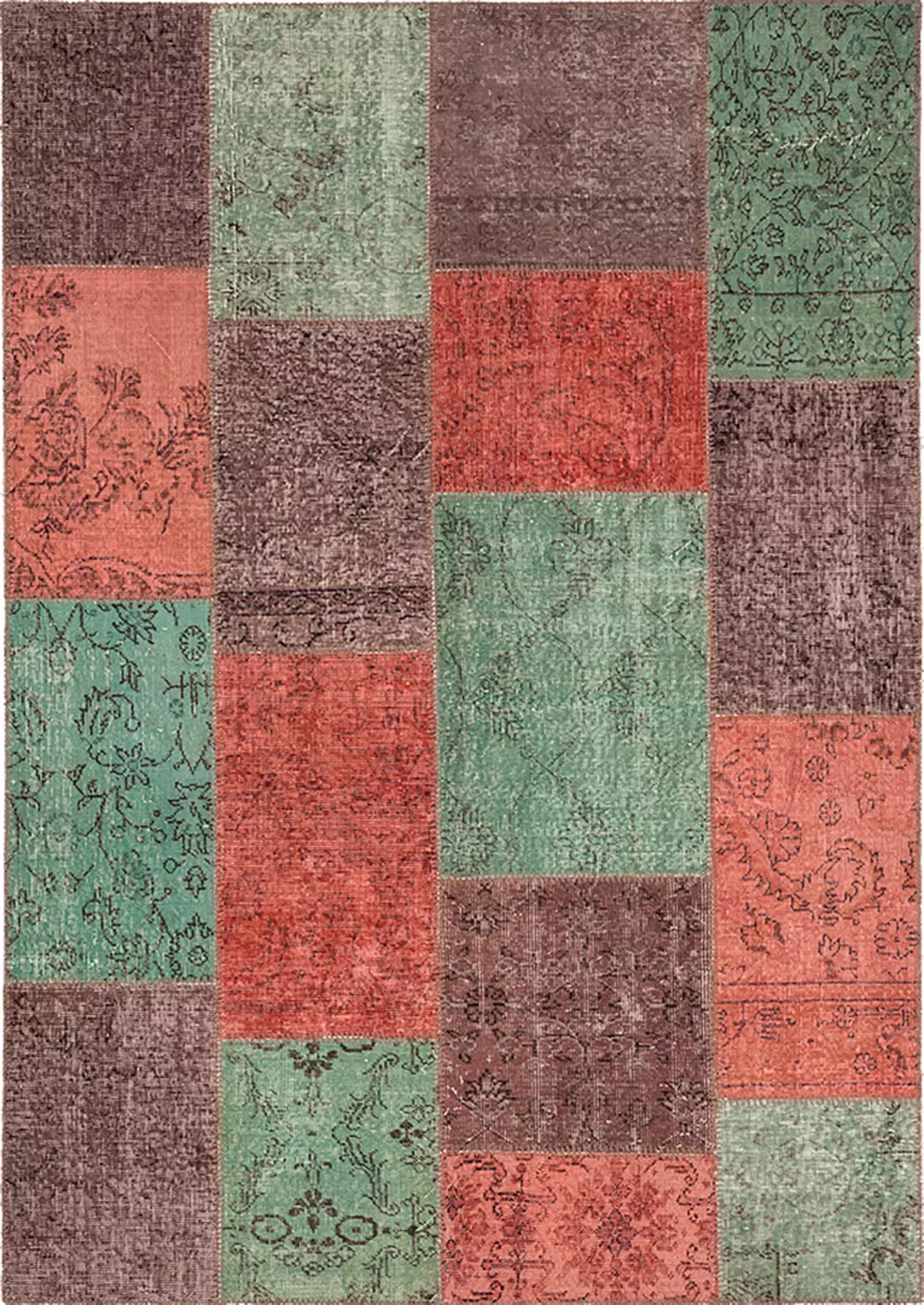 Vintage Teppich Patchwork 170 x 240 cm
