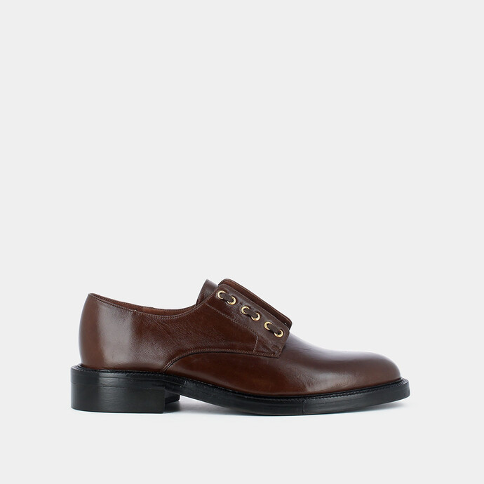 Derbies en cuir  marron