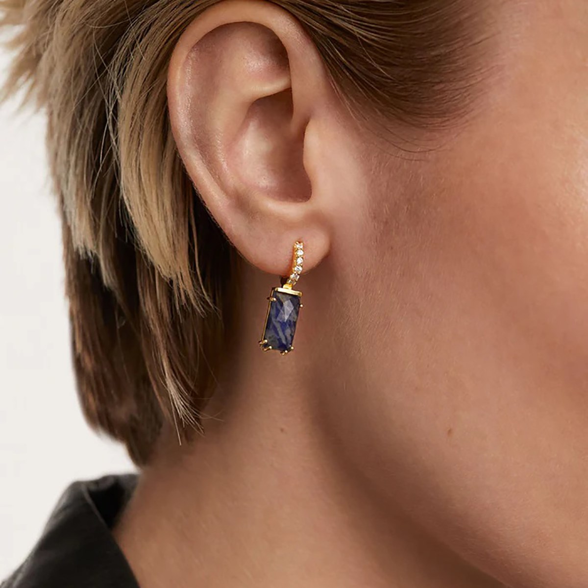 Boucle d'oreille individuelle PdPaola Kaori Sodalite