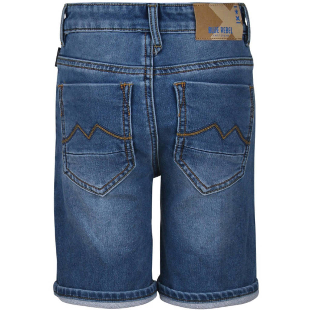 Blue Rebel slim fit jeans bermuda break a leg