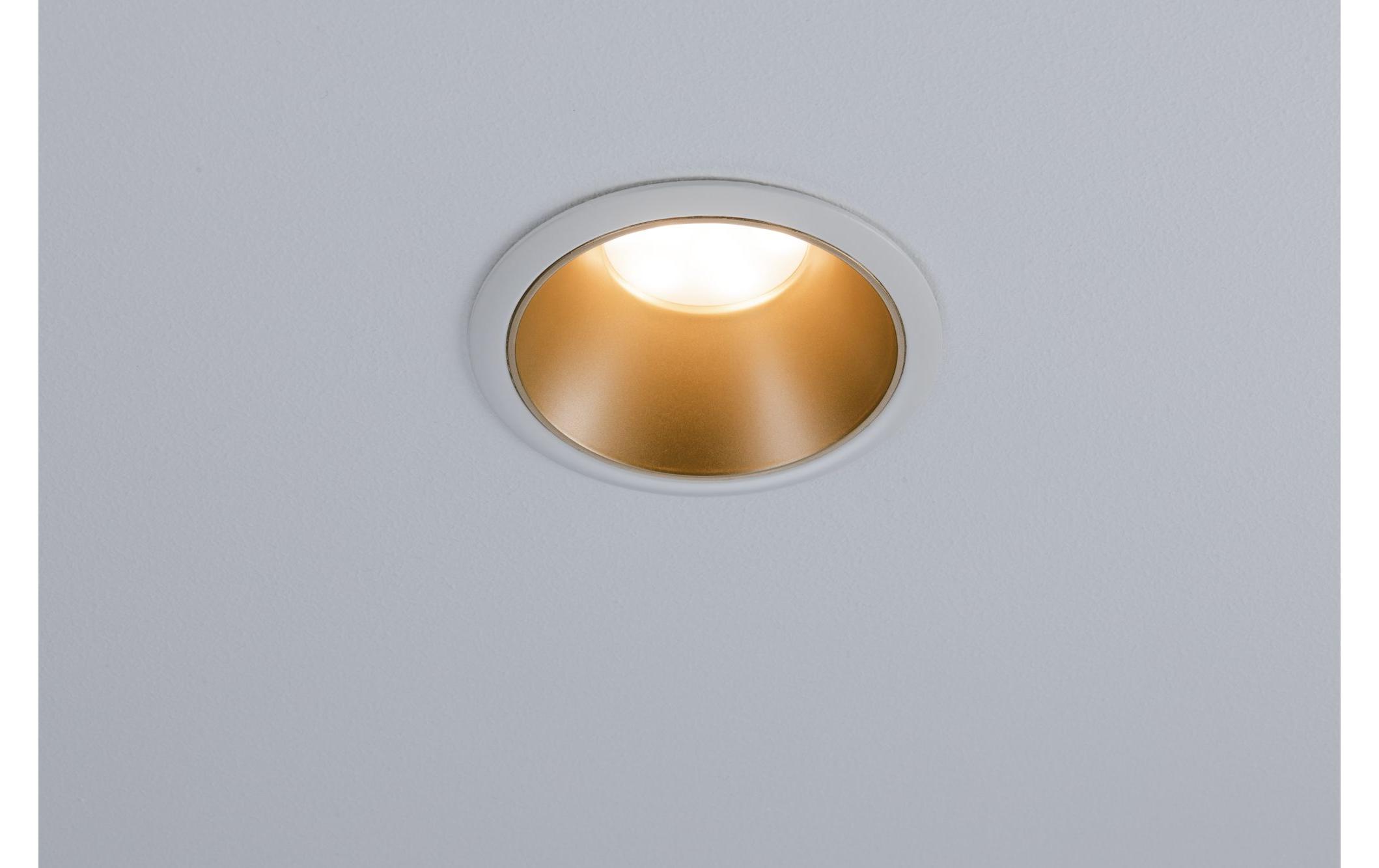 Einbauspot Cole Coin 3-Stepdim Set, 18W, 2700 K, Weiss/ GoldLED Einbauspot 3-Step-Dim Basisset