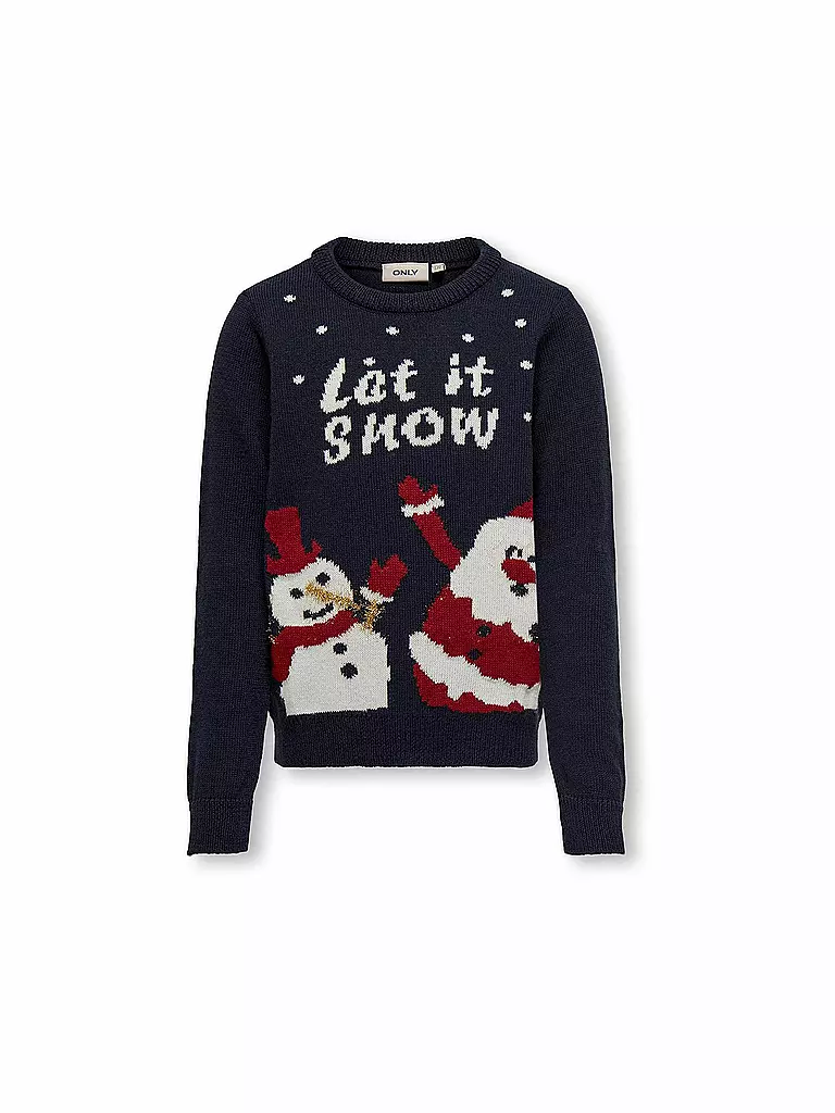 ONLY Mädchen Pullover KOGXMAS dunkelblau