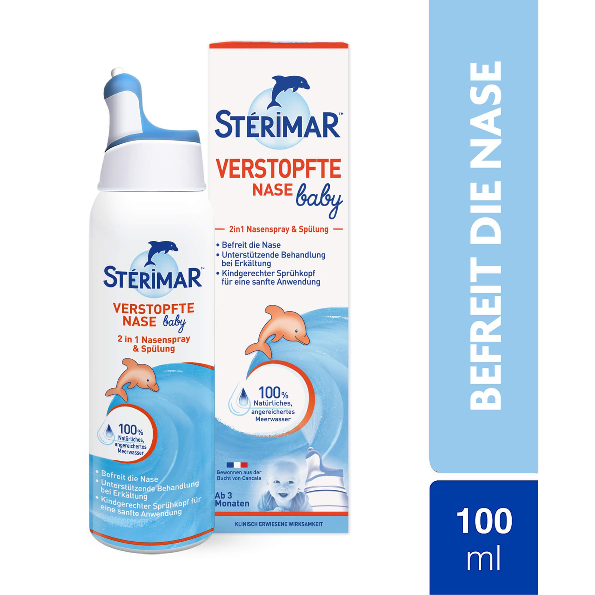 STERIMAR® Verstopfte Nase Baby 2in1 Nasenspray & Spülung