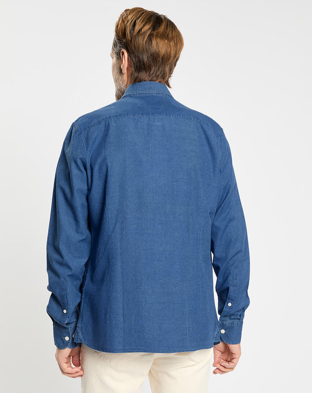 Hackett London Chemise en Jean Slim Fit bleu moyen
