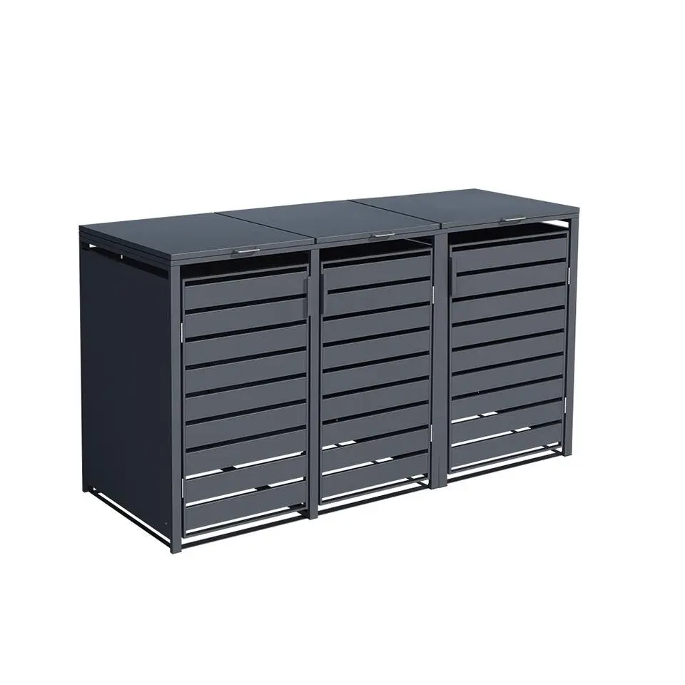 Kliko ombouw - 3 containers - Antraciet