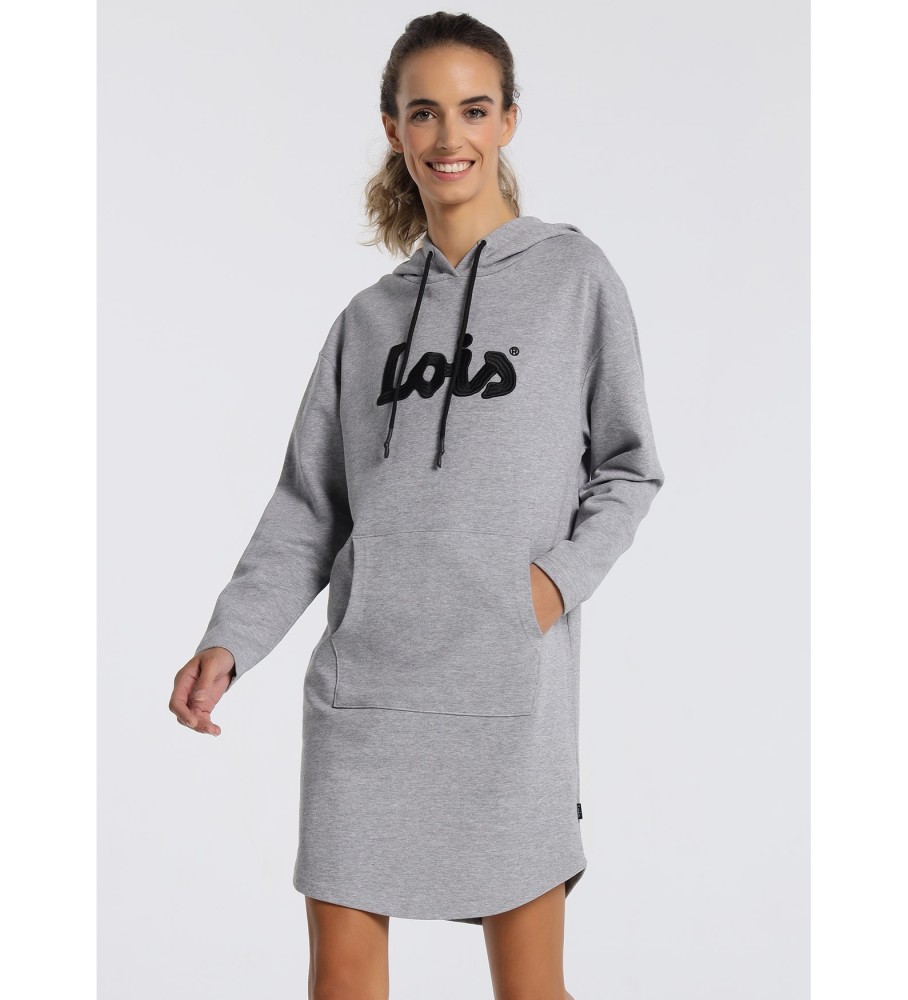 Vestido curto Lois 132082 Cinza
