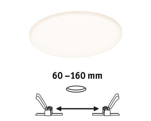 LED Smart Home Inbouwpaneel IP44 15W 1000 lm 3000-6500 K Ø 18,5 cm Inbouwdiameter 60-160 mm Instelbaar Wit Satijn 230V - Compatibel met SMART HOME van hornbach