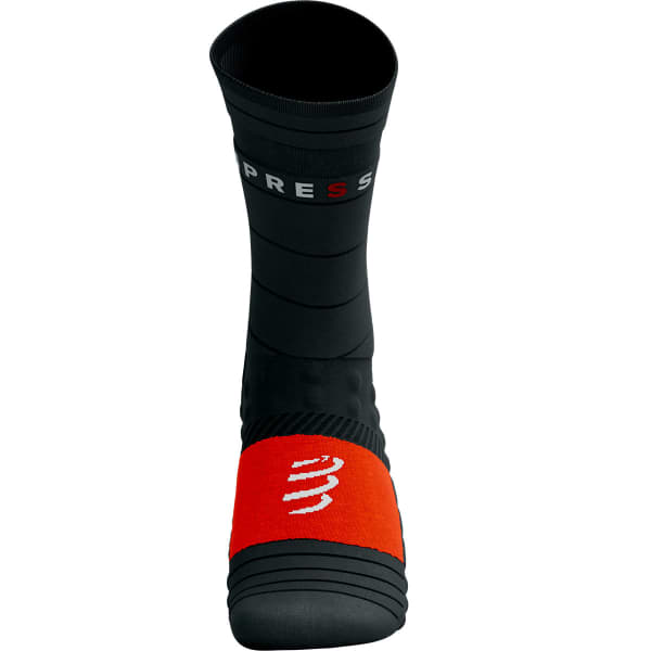 Chaussette running COMPRESSPORT PRO RACING SOCKS WINTER RUN BLACK/HIGH RISK RED
