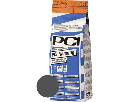 PCI Nanofug® variabele flexibele voegmortel voor aardewerk- en steengoedvloeren, antraciet, 4 kg