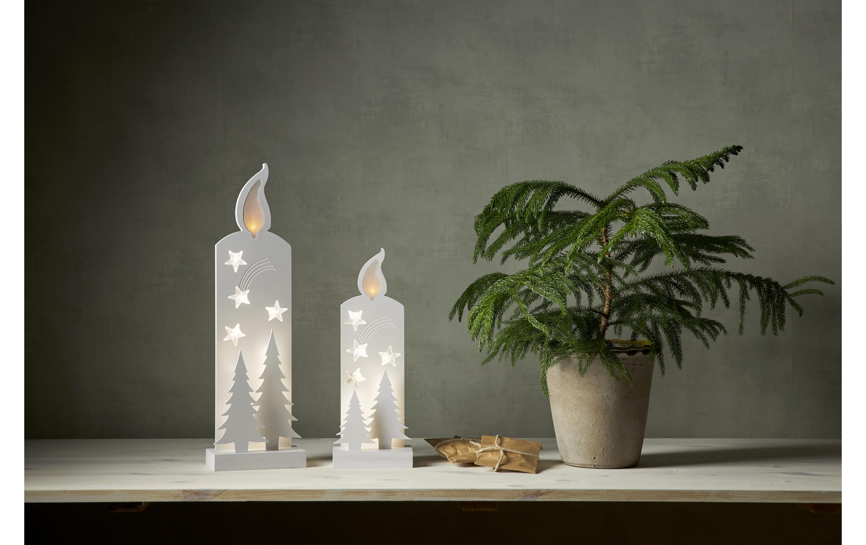 Grandy 14 LED, 50 cm, indoorKerze mit Sternen und Tannen