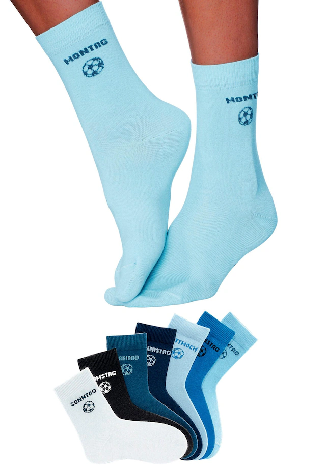 H.I.S Socken Packung, 7 Stk. tlg. für Kinder mit Fussballmotiv