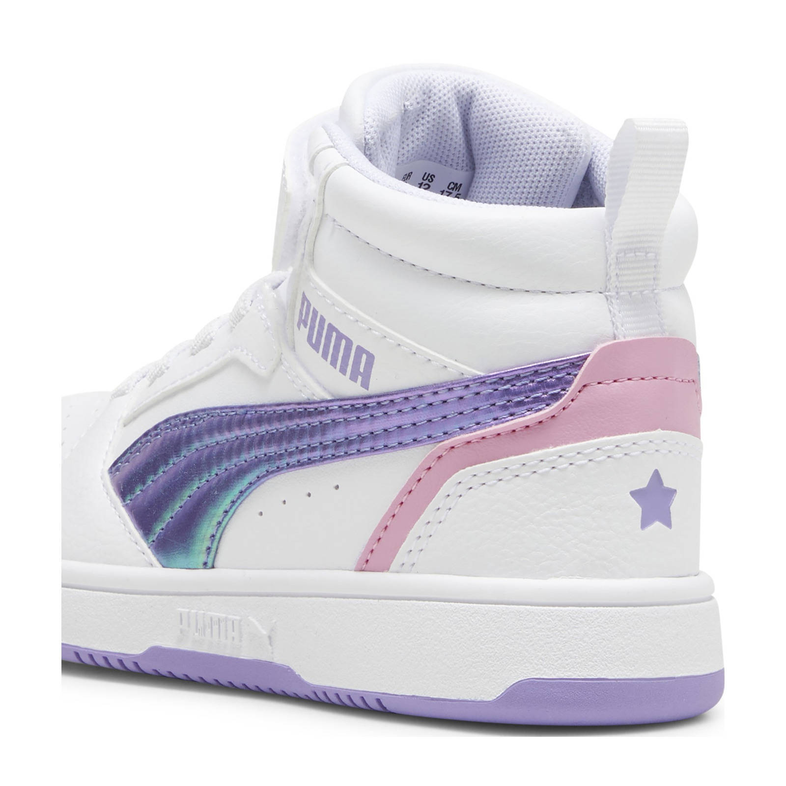 Puma Rebound v6 Mid  sneakers wit/lila/oudroze