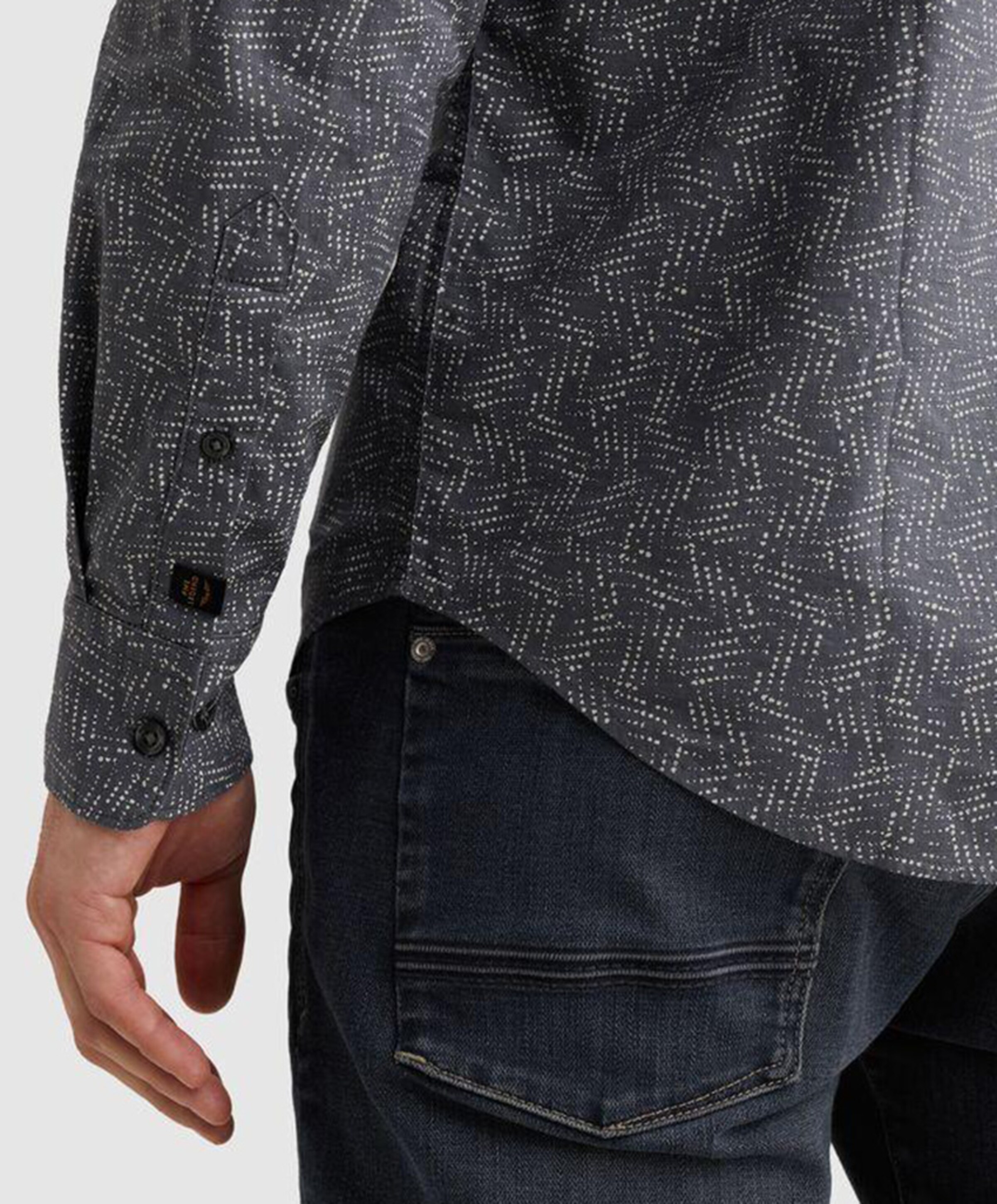 PME Legend Heren overhemd lange mouw blauw