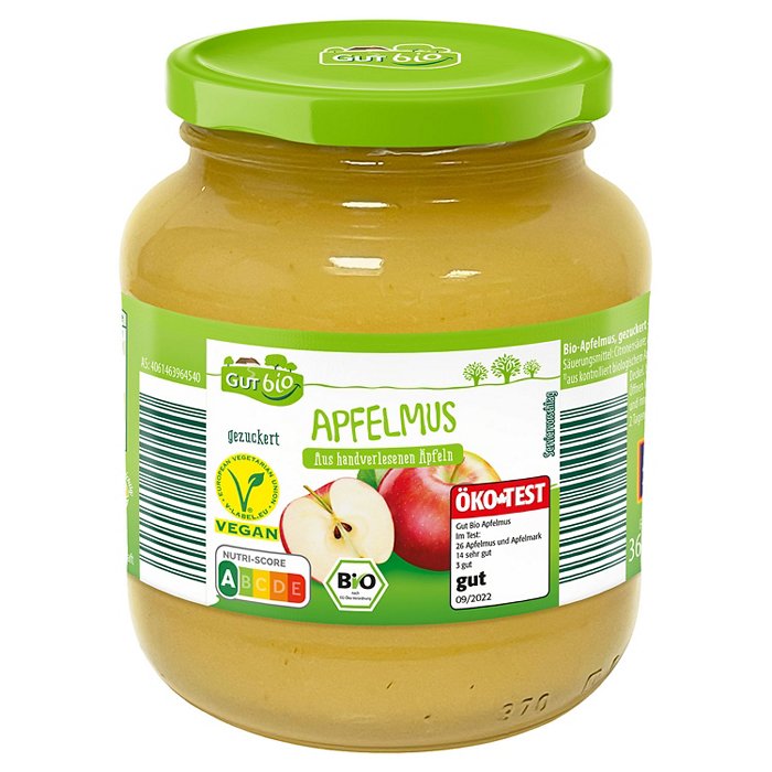 GUT BIO Bio-Apfelmus 360 g, gezuckert