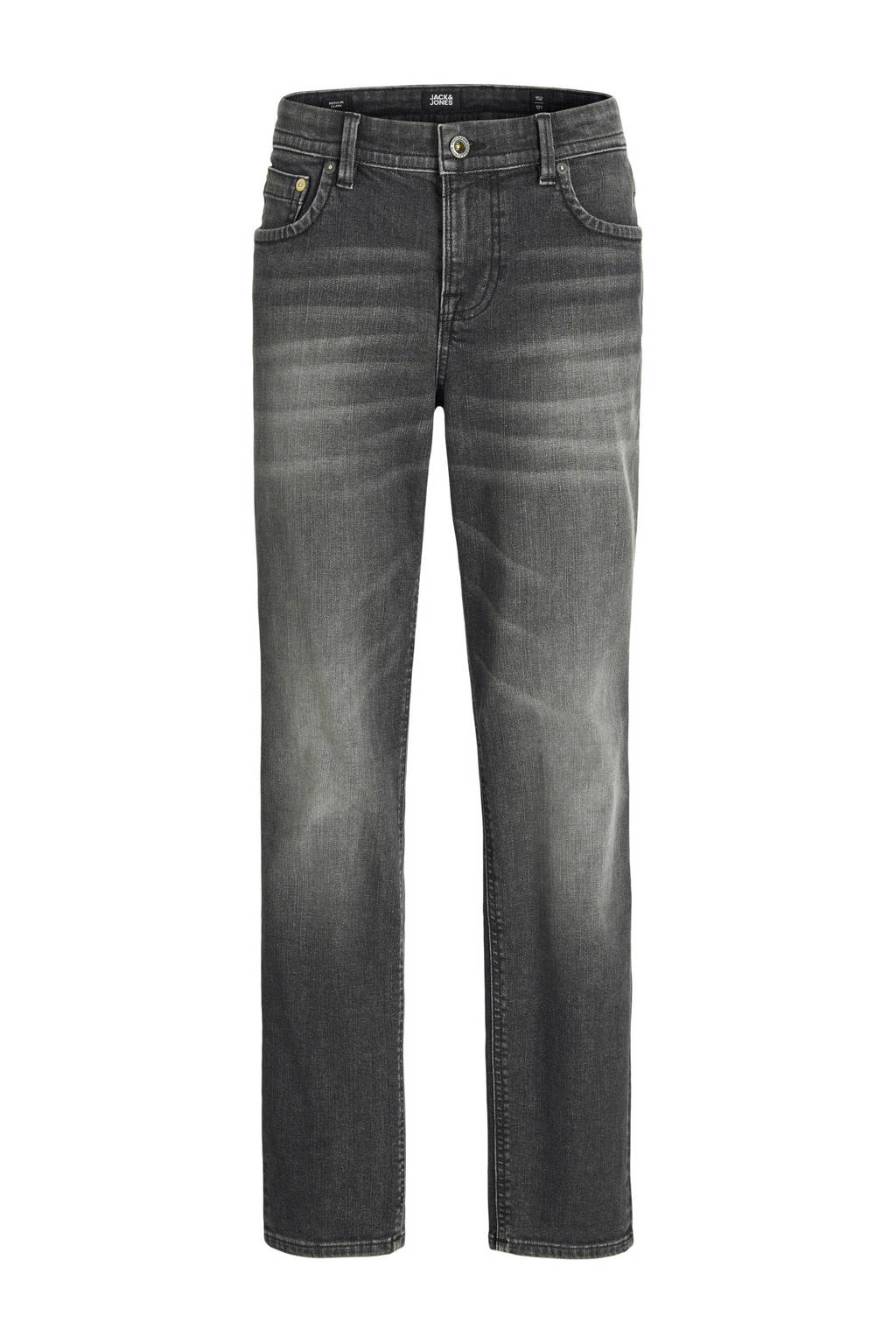 JACK & JONES regular fit jeans JJICLARK JJLEON grey denim
