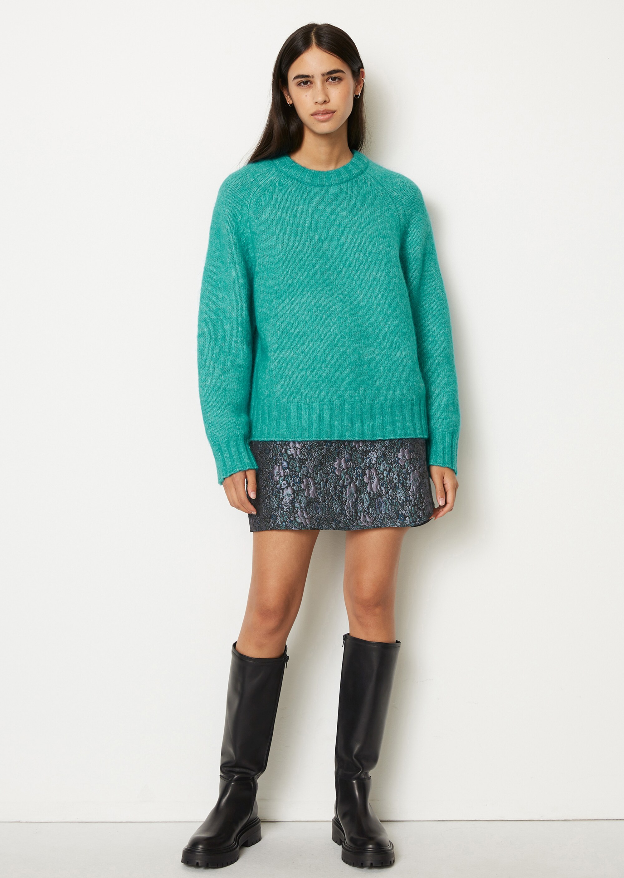 Softer Strickpullover realxed aus Schurwolle-Mohairwolle-Mix