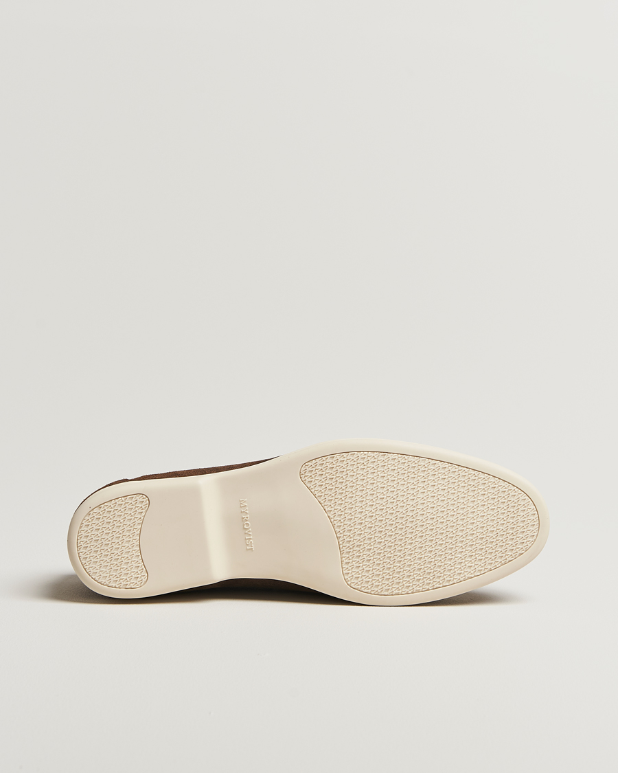 Myrqvist Sandhamn Boat Shoe Waxed Chestnut Suede