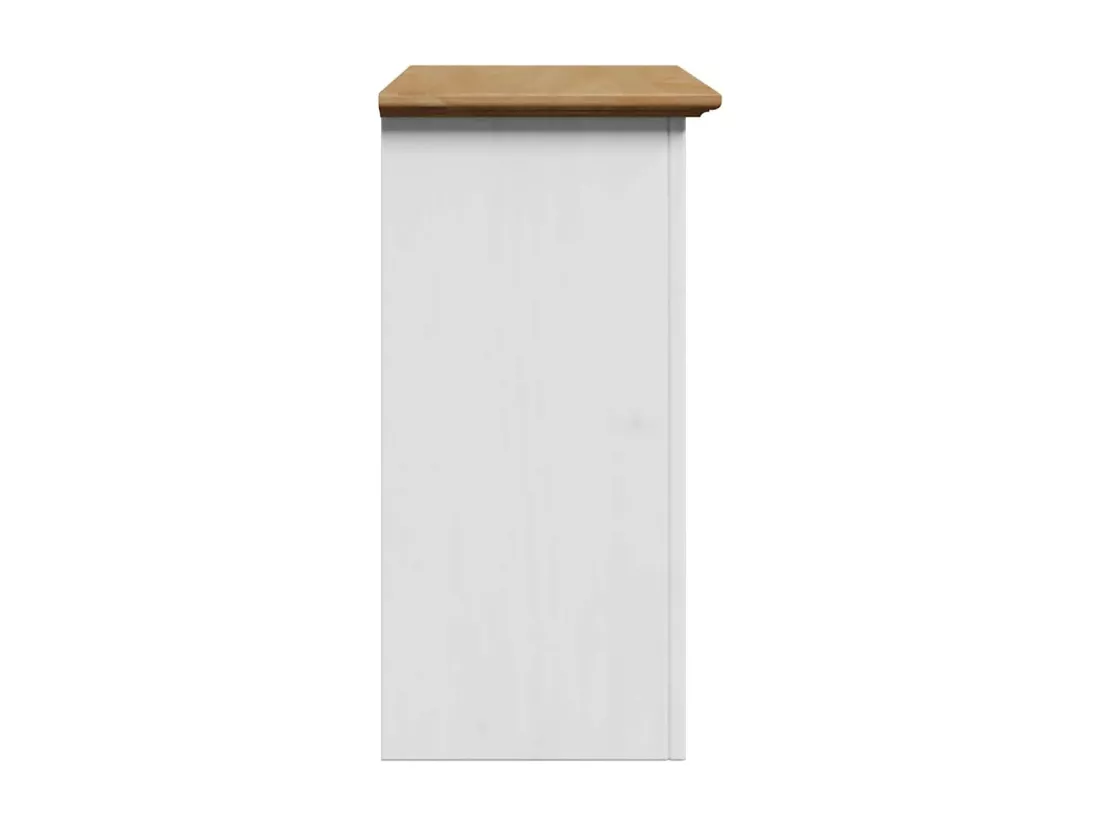 Armoire murale de salle de bain BODO blanc et marron 44x30x60cm