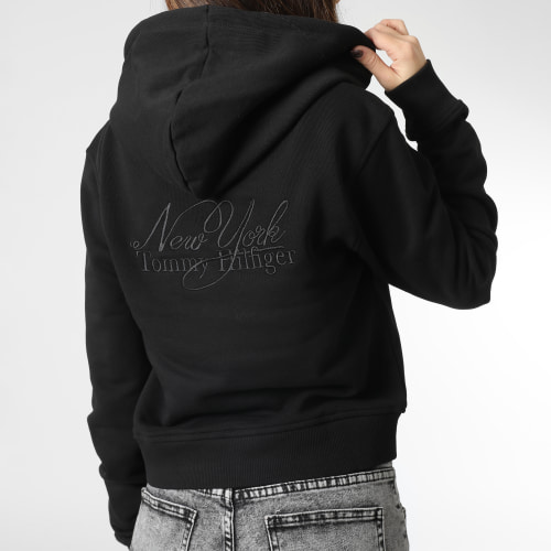 Sweat Capuche Femme Reg Short 7174 Noir