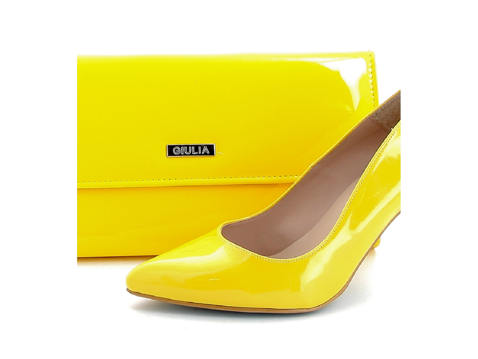 Giulia-HANDBAG G. Vernis Jaune