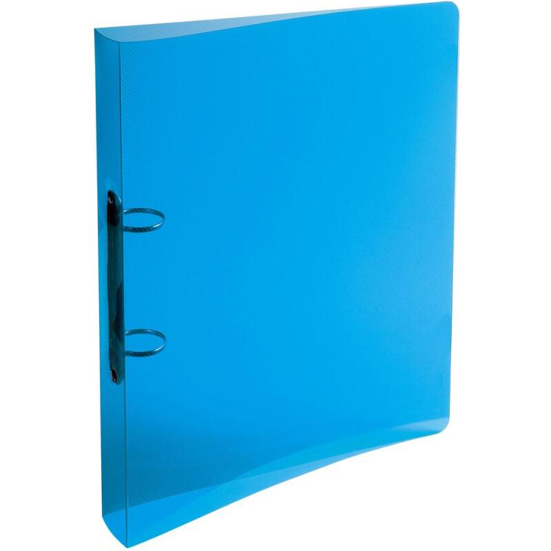 Classeur 2 anneaux plastifié Exacompta Crystal colours A4 - Dos 3 cm couleurs assorties