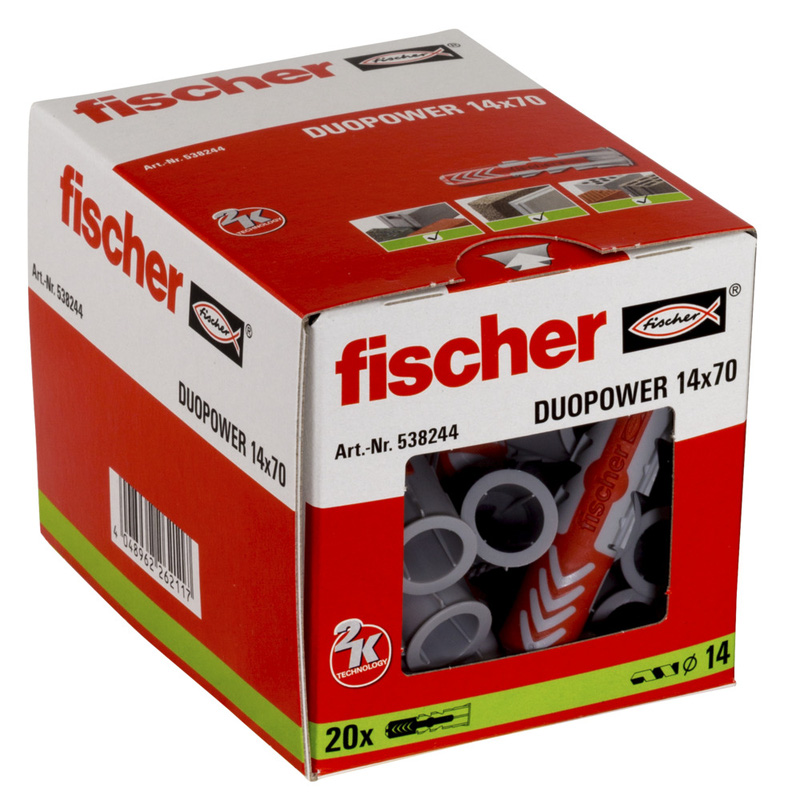 Fischer Duopower pluggen 14x70mm