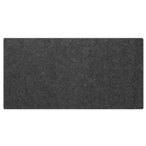 Skrivebordsmatte 80x40cm svart teppe