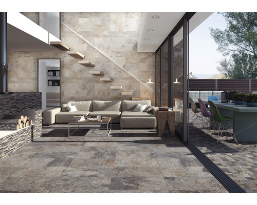 Porseleinen wand- en vloertegel Ardesia gris 40 x 66 cm