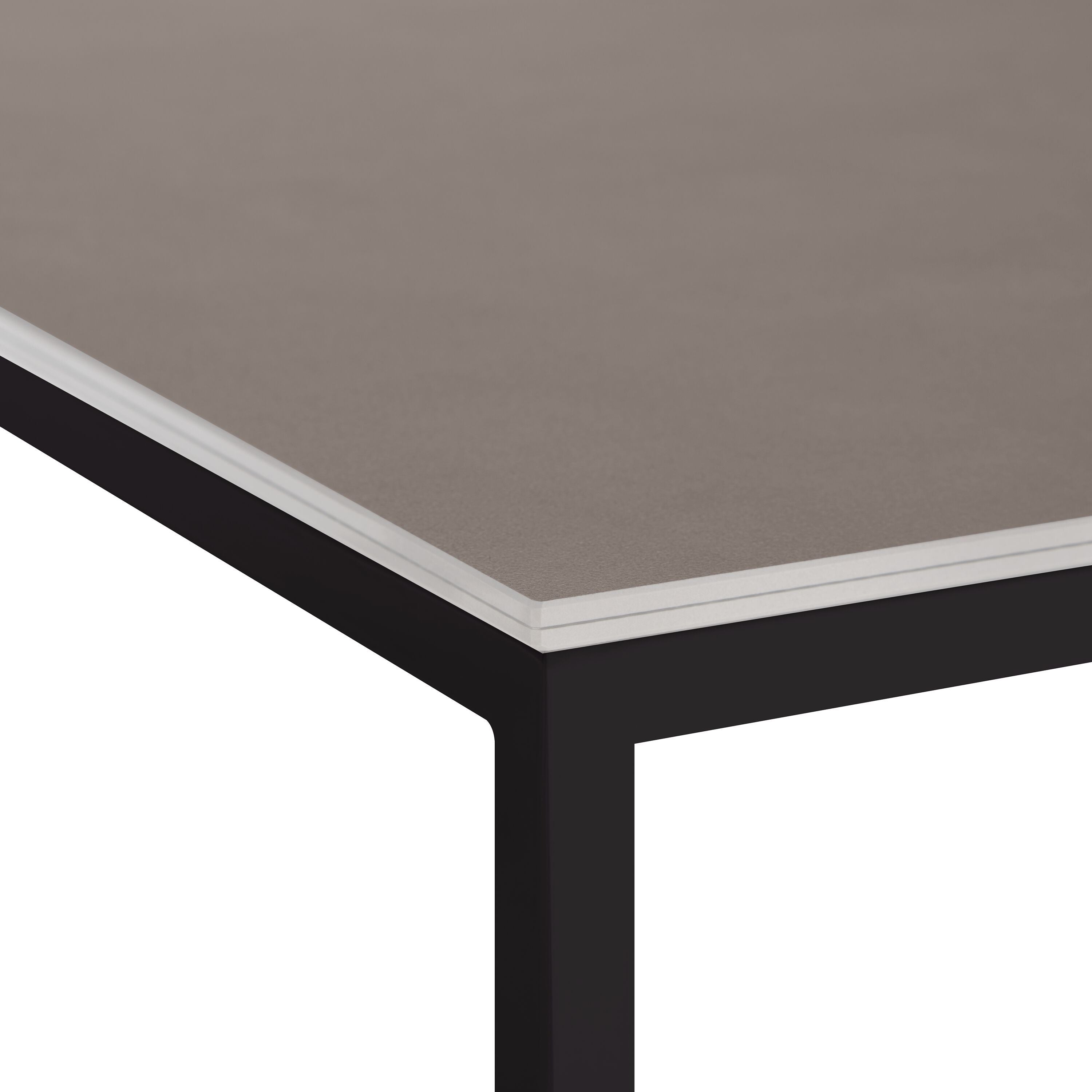 AVEA Salontisch - Beton hell / schwarz / B: 120.0 cm x T: 70.0 cm x H: 43.6 cm