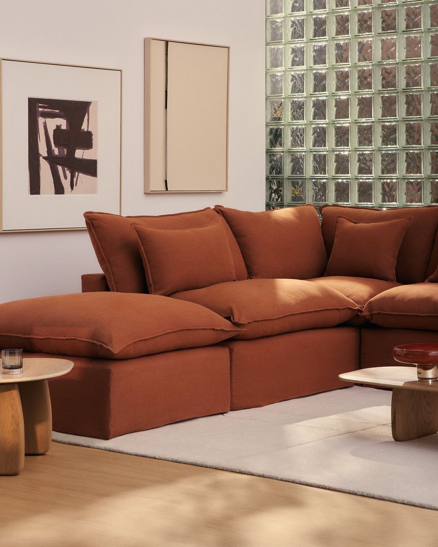 Kave Home Anarela Terracotta Hoekbank