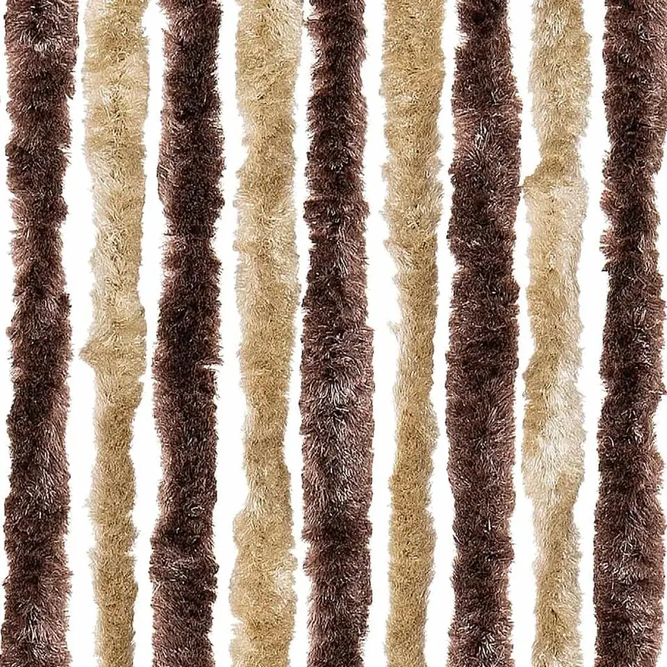 vidaXL - Deurgordijn - Bruin - Polypropyleen