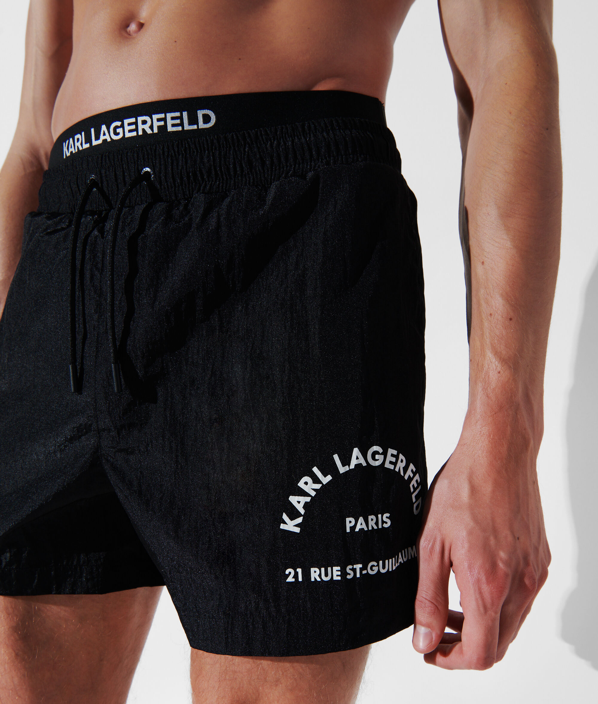 SHORT DE BAIN RUE ST-GUILLAUME DOUBLE BANDE À LA TAILLE