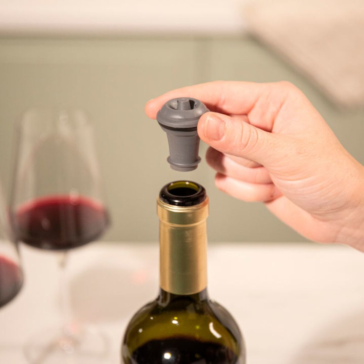 Wine Saver elektrisk vinpumpe, svart