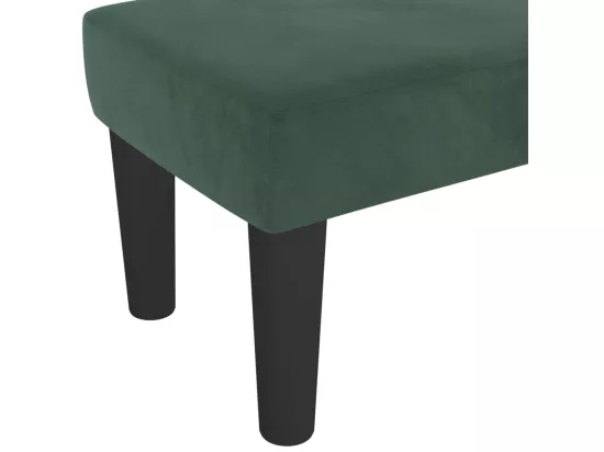 Banc Vert foncé 100x30x30 cm Velours